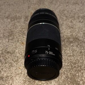 Canon Black and Silver 75-300mm Lens